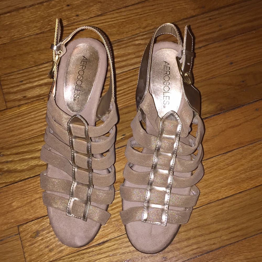 Gold Aerosole Sandals